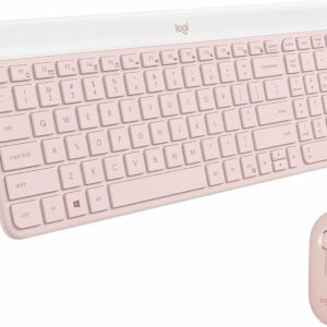 Slim Wireless Keyboard and Mouse Combo MK470 (Rose/ Spa)