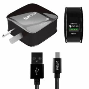 CARGADOR FOXBOX FLUX 20W NEGRO CON CABLE PRISM TYPE C (7992)