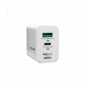 CARGADOR FOXBOX GAN MEGA 30WATTS SIN CABLE BLANCO(7993)