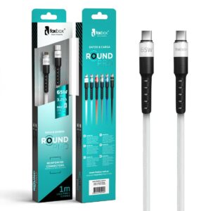 CABLE FOXBOX ROUND PRO LIGHTNING A TYPE-C  BLANCO 125M (7430)