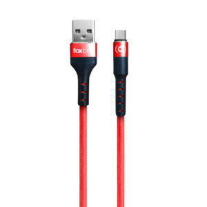 CABLE FOXBOX ROUND PRO LIGHTNING A TYPE-C  ROJO 125M (7474)
