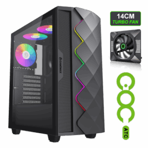 Gabinete Gamemax Diamond CP BK 4*FAN ARGB ATX